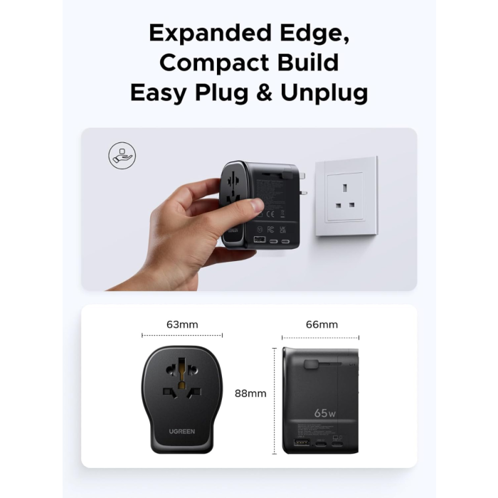 Ugreen 65W univerzalni potovalni adapter