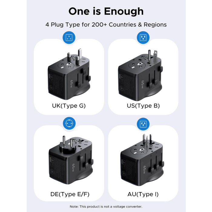 Ugreen 65W univerzalni potovalni adapter