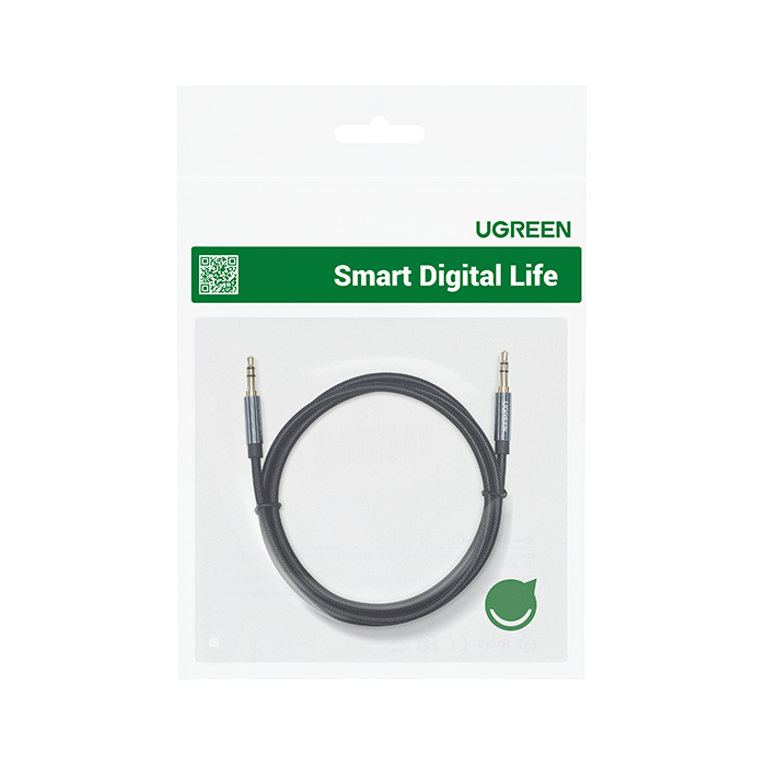Ugreen aux audio cable 3.5mm 1m black - polybag