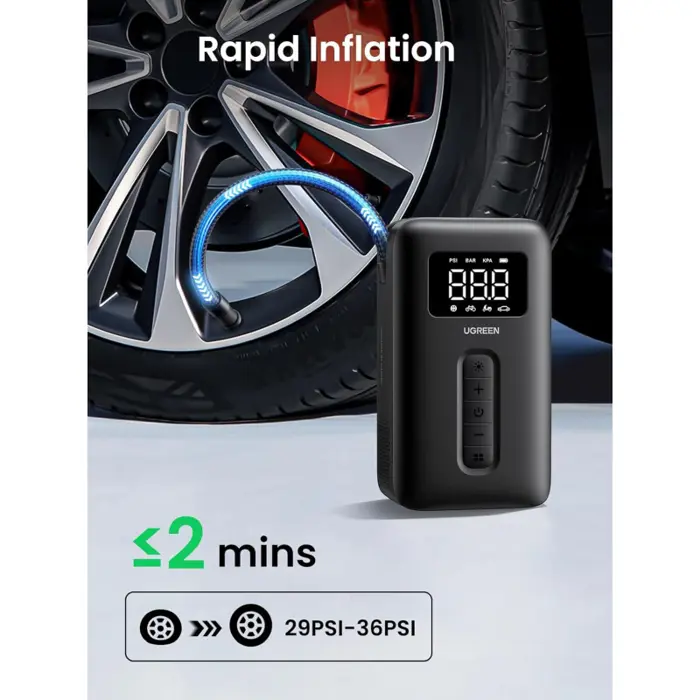 UGREEN CD259, 2x 2500mAh, električna zračna pumpa