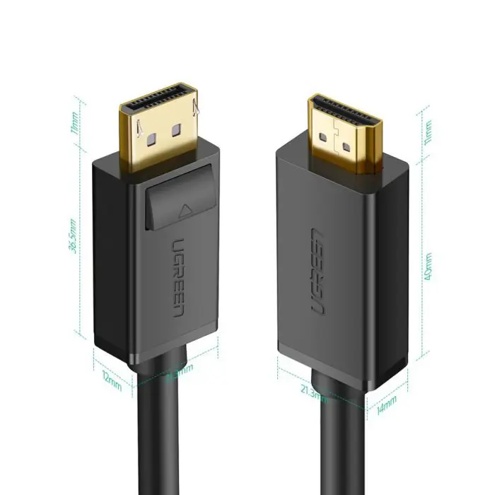 Ugreen DP to HDMI cable (M-M) 2m