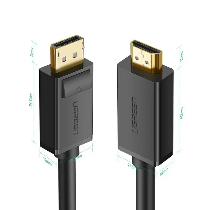 Ugreen DP to HDMI cable (MM) 1.5m - polybag