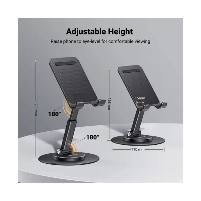 UGREEN Držač za smartphone, stolni, metalni, sivi