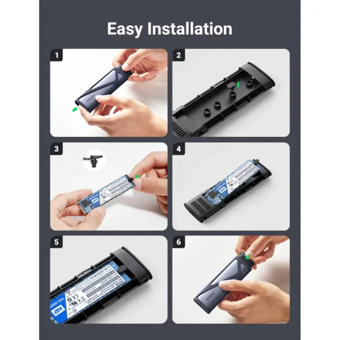UGREEN eksterno kućište, SSD M.2 2230-2280 B-Key, USB 3.0