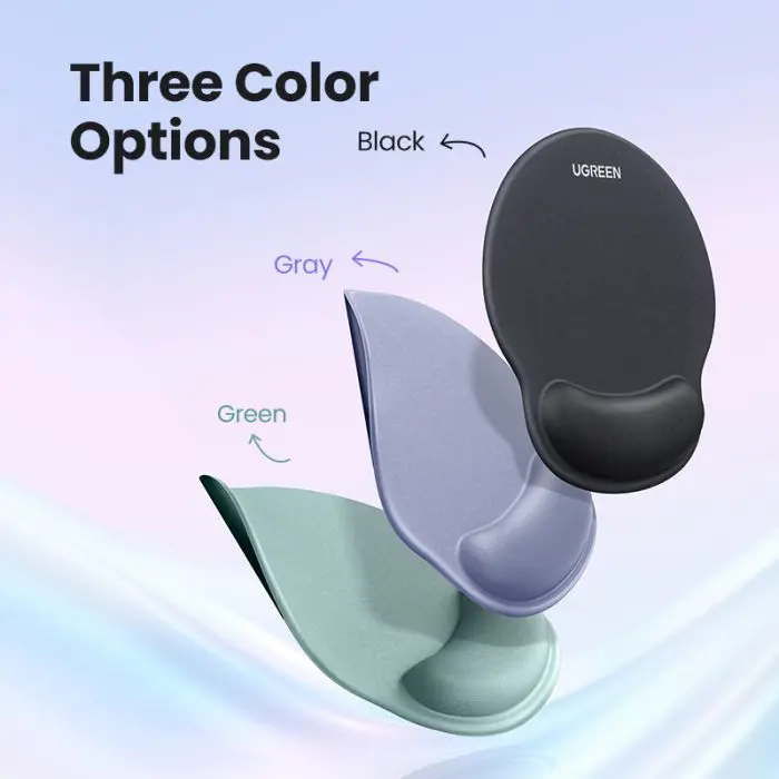 Ugreen ergonomic mouse pad with wrist rest - green