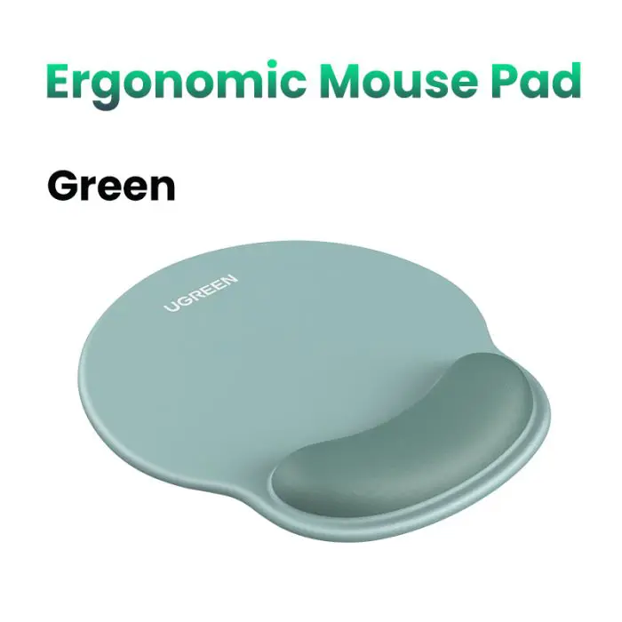 Ugreen ergonomic mouse pad with wrist rest - green