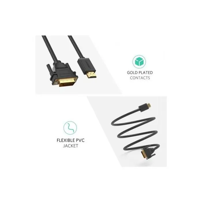 Ugreen HDMI to DVI cable 24 + 1 2m - polybag