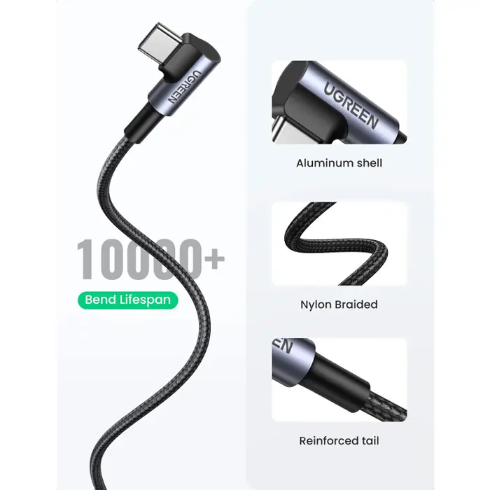 UGREEN kabel, kutni USB-C (M) na USB 18W, 3.0 A, 3A, 1m