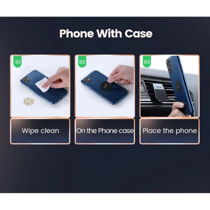 UGREEN magnetni držač za smartphone, za auto, crni