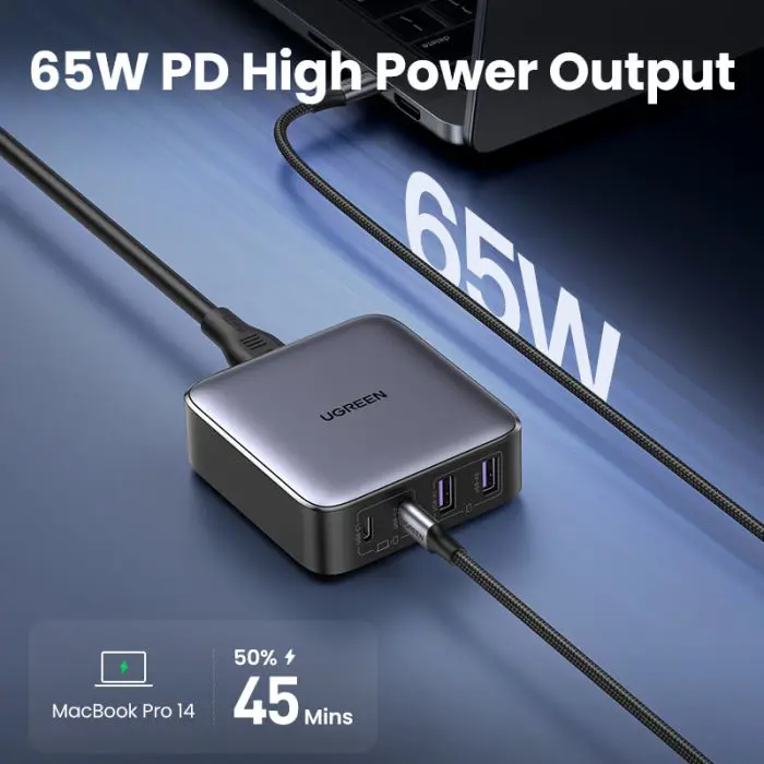 Ugreen Nexode 65W charger, 2x USB-A, 2x USB-C