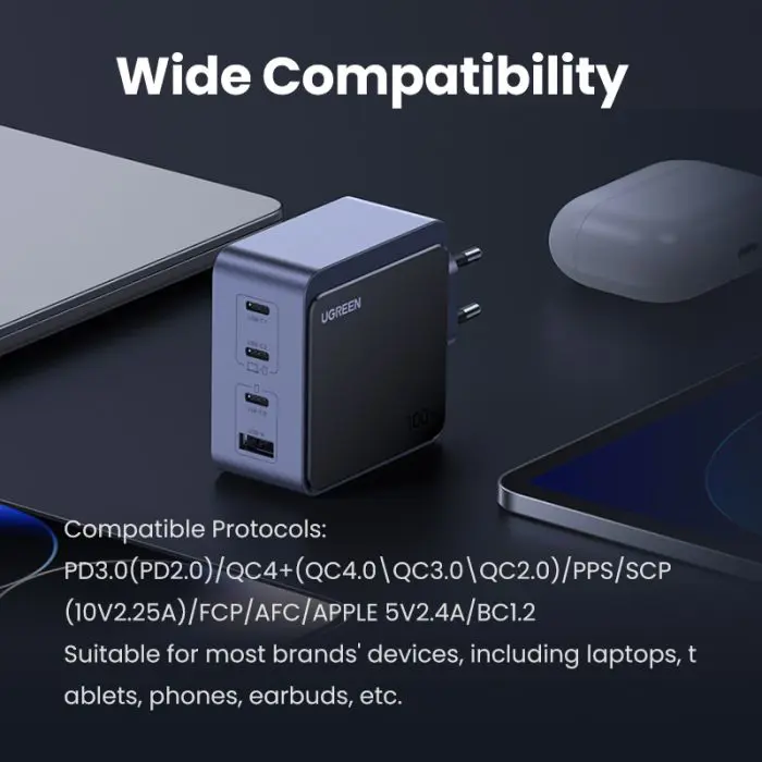 Ugreen Nexode Air 100W 3x USB-C + 1x USB-A charger