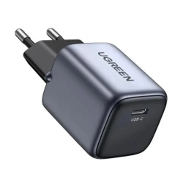 UGREEN Nexode Mini zidni punjač, 20W, USB-C, GaN II Tech, PD3.0, QC4+, crni