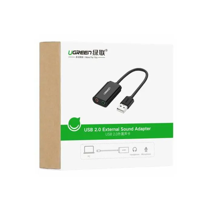 Ugreen USB 2.0 to 3.5mm audio adapter - box