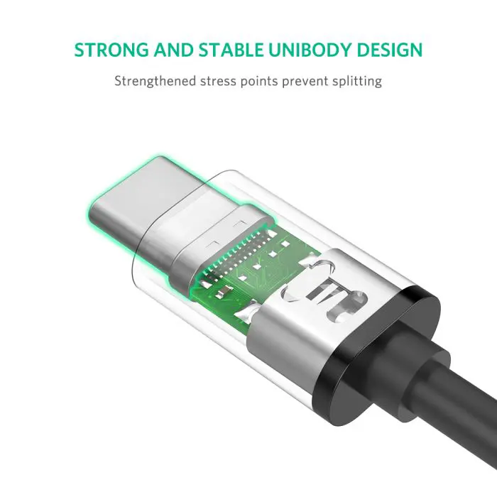 UGREEN USB 2.0 USB-C to USB-C 1m (black) - polybag