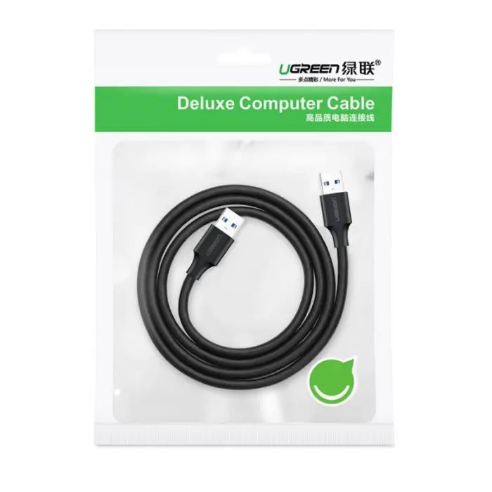 Ugreen USB 3.0 cable (M to M) black 0.5 m - polybag