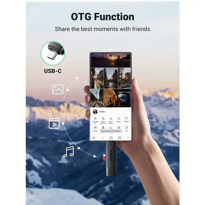 Ugreen USB 3.0 + USB-C OTG card reader
