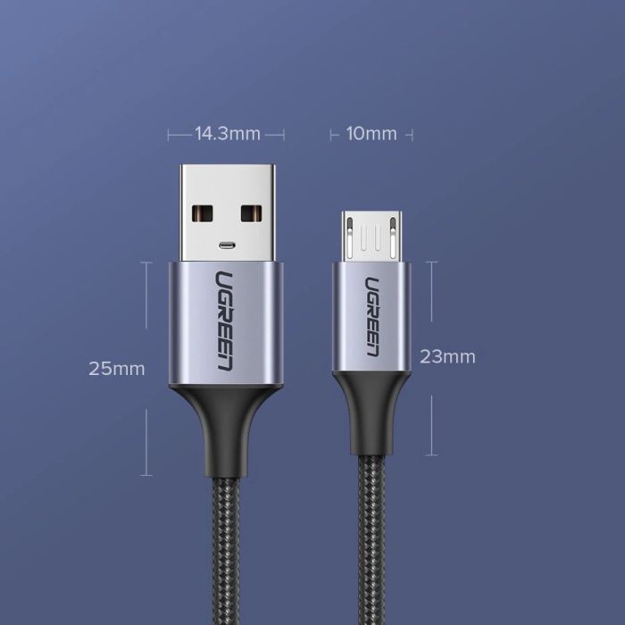 Ugreen USB-A to micro USB 2.4A cable - 1m