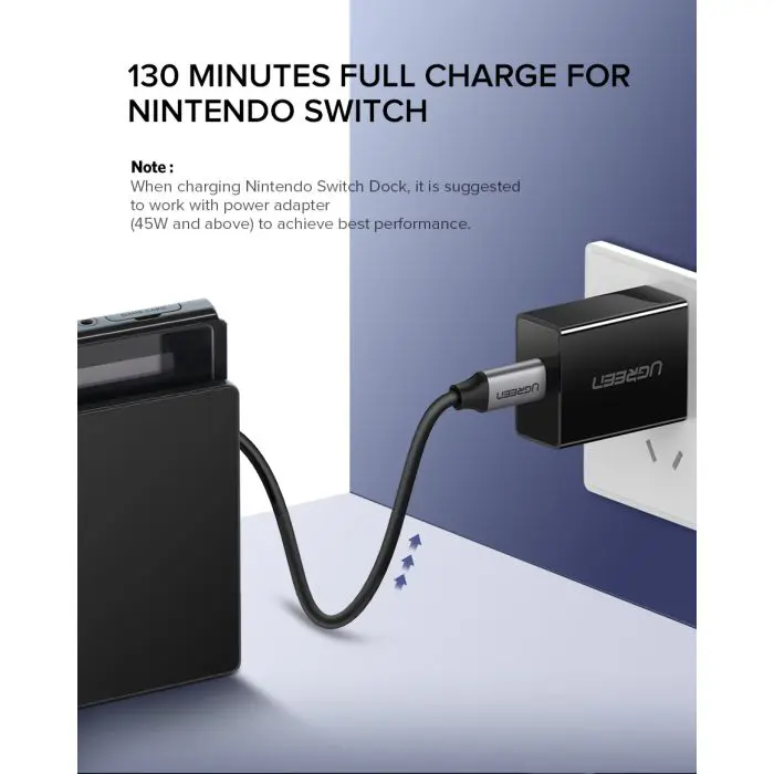 Ugreen USB-C 3.1 Gen1 3A 60W cable, 1.5m - polybag