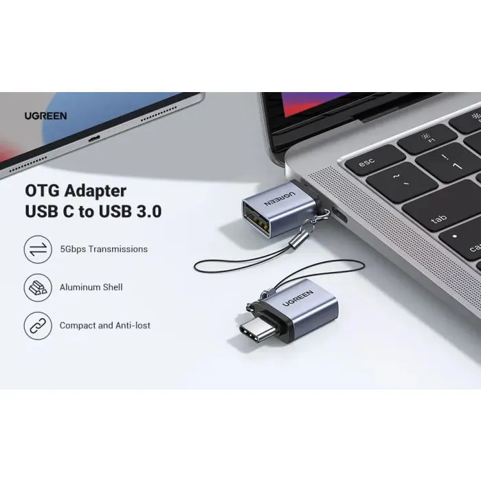 UGREEN USB-C to USB-A 3.0 adapter with cord - box