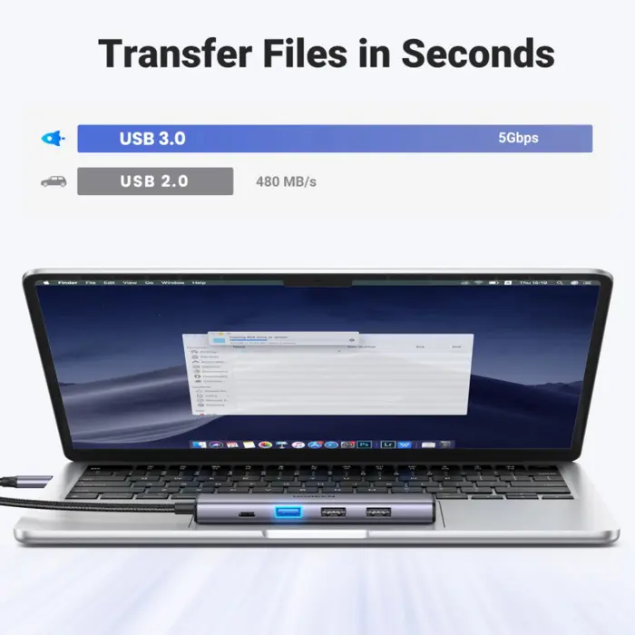 UGREEN USB Hub Revodok 105, USB-C na 3xUSB-A, 100W PD, 4K 30Hz HDMI