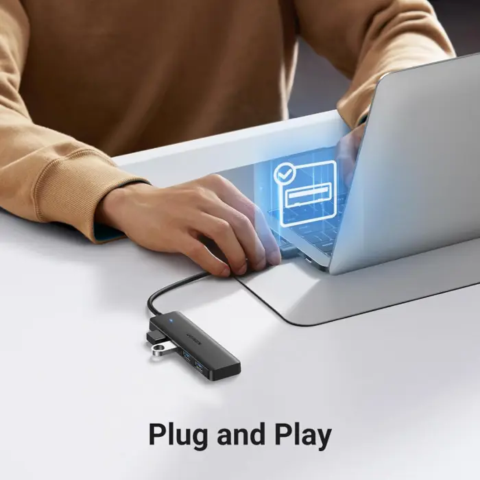UGREEN USB Hub, USB-C 3.0, 4-portni USB 3.0, sivi