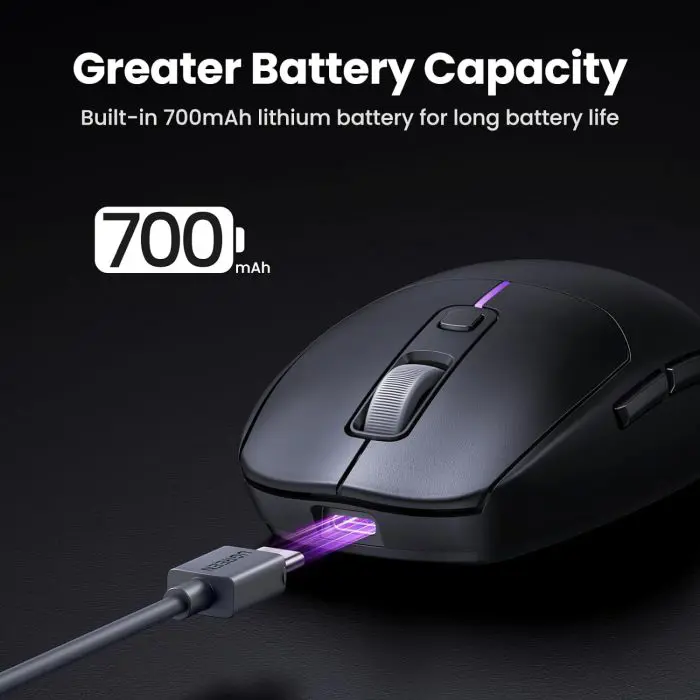 Ugreen Wireless Mouse 5000 DPI 2.4G+BT - Black