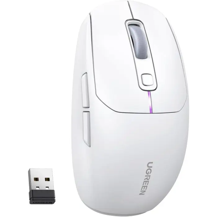 Ugreen wireless mouse 5000 DPI 2.4G+BT - white