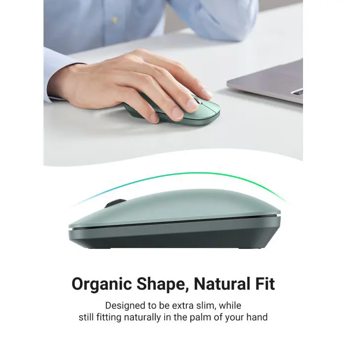 Ugreen wireless silent, thin and light mouse 2.4GHz, 400DPI green - box