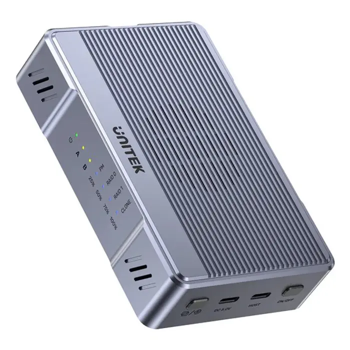 Unitek Kućište 2x M.2 20 Gb/s RAID0, RAID1 + klonowanie
