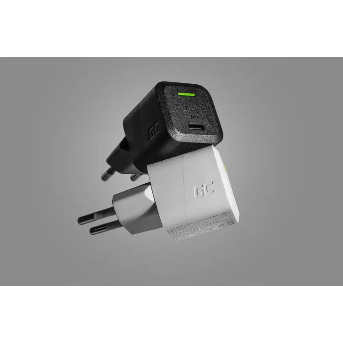 USB Charger Green Cell PowerGaN 33 W PD 3.0 QC 3.0 1x USB-C black