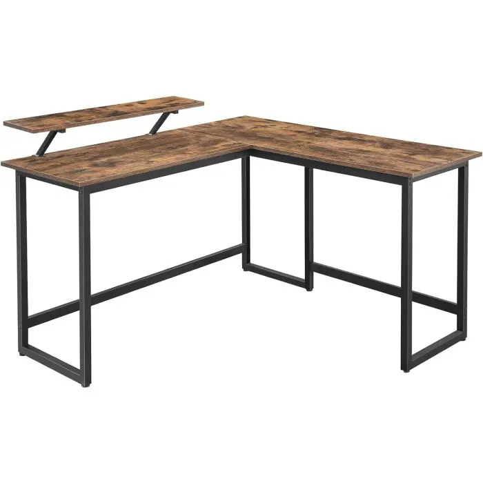 Vasagle Alinru Computer Table, L-shaped corner table with monitor