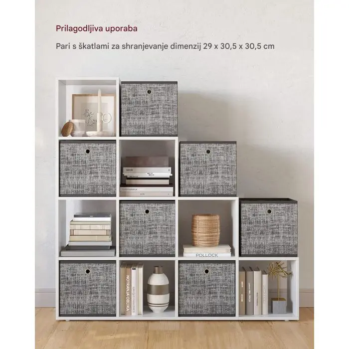 Vasagle closet or rack with 10 open drawers, white