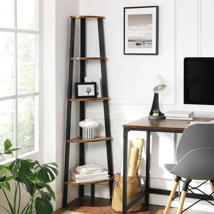 VASAGLE Corner bookcase 5 levels LLS35X