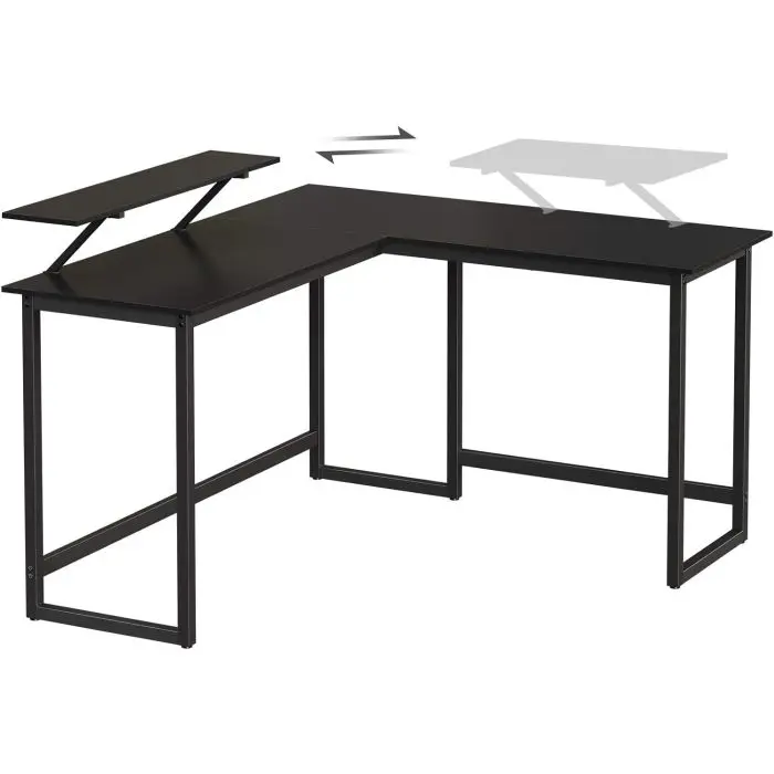 Vasagle L-shaped computer table with moving shelf