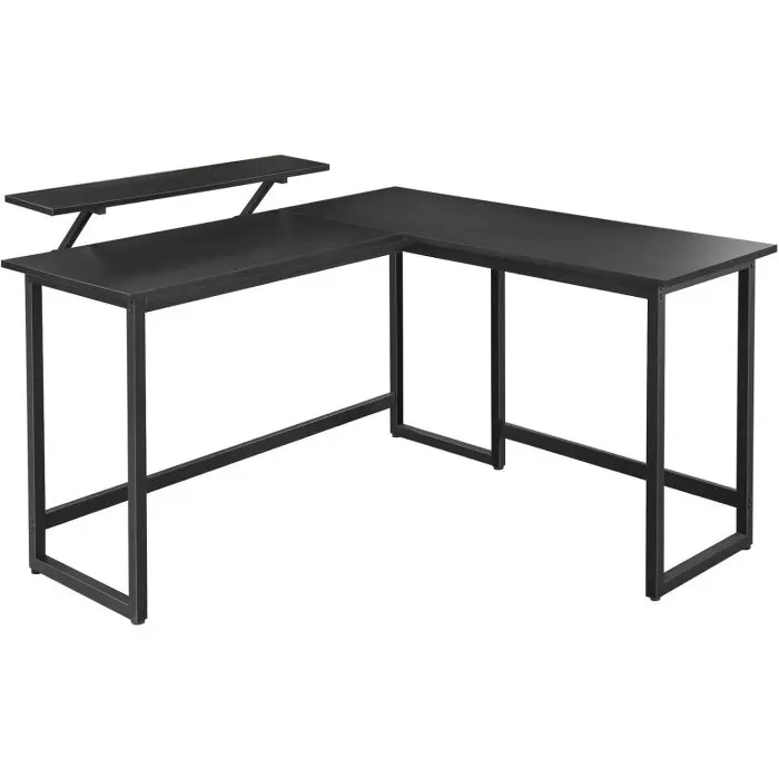 Vasagle L-shaped computer table with moving shelf