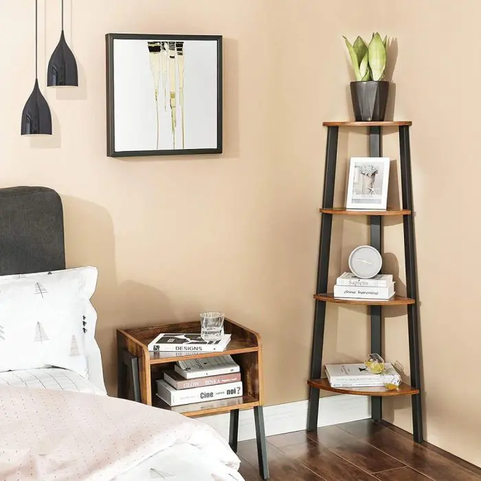 VASAGLE Vintage corner stand LLS34X