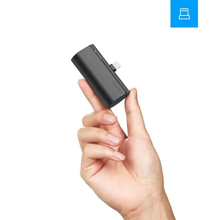 VEGER portable battery PlugON Lightning 5000 mAh, black.