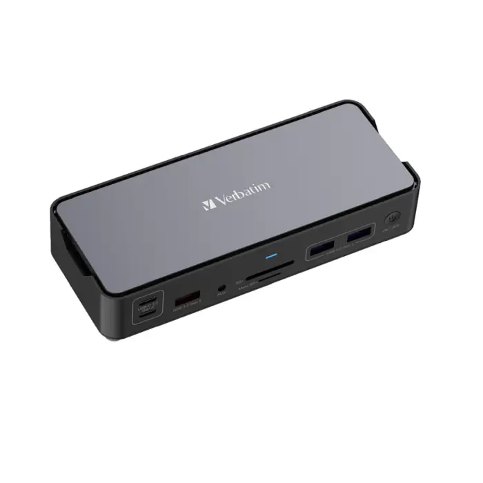Verbatim CDS-15 portni USB-C Pro Docking Station 2 x HDMI | DP | RJ45 | USB-A 3.1 | 2 x USB-A 3.0 | USB-A 2.0 | 2 x USB-C® 3.1 | SD | microSD | Audio | USB-C PD | USB-C Host