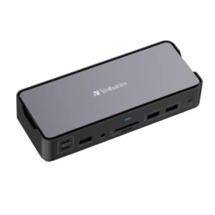 Verbatim CDS-15 portni USB-C Pro Docking Station 2 x HDMI | DP | RJ45 | USB-A 3.1 | 2 x USB-A 3.0 | USB-A 2.0 | 2 x USB-C® 3.1 | SD | microSD | Audio | USB-C PD | USB-C Host