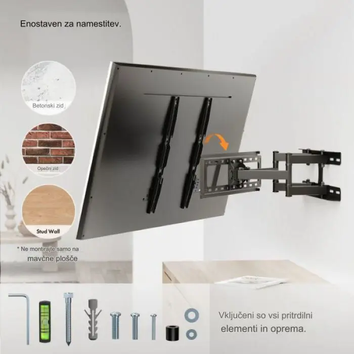 VonHaus 23-56 '' folding TV wall bracket up to 45kg