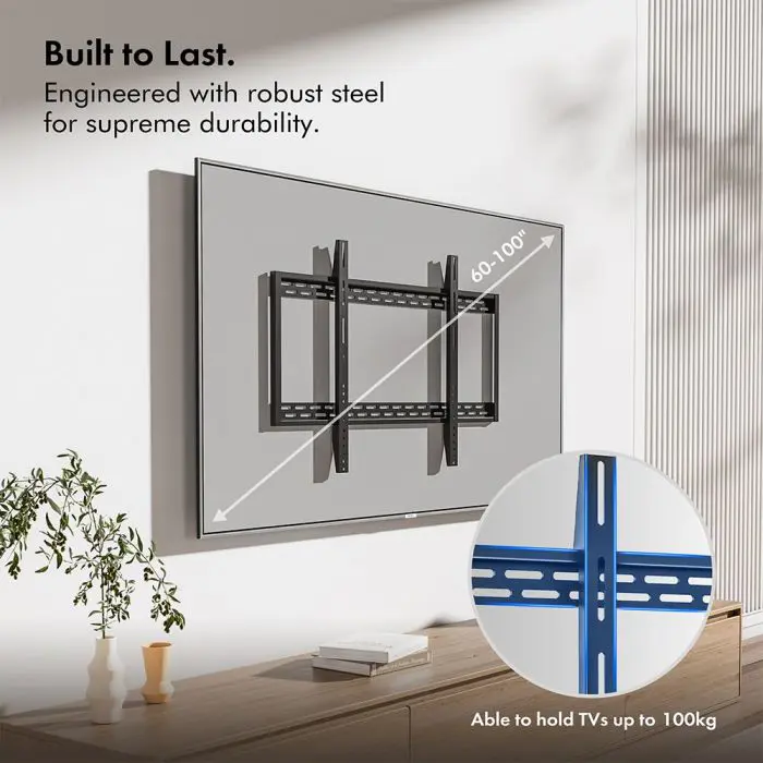 VonHaus 60-100 '' fixed TV wall mount up to 100kg