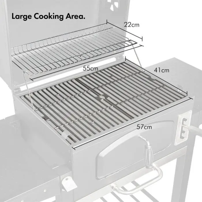 VonHaus Portable Charcoal Grill/ Smoker American Style