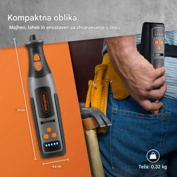 VonHaus večnamensko baterijsko rotacijsko orodje s kovčkom