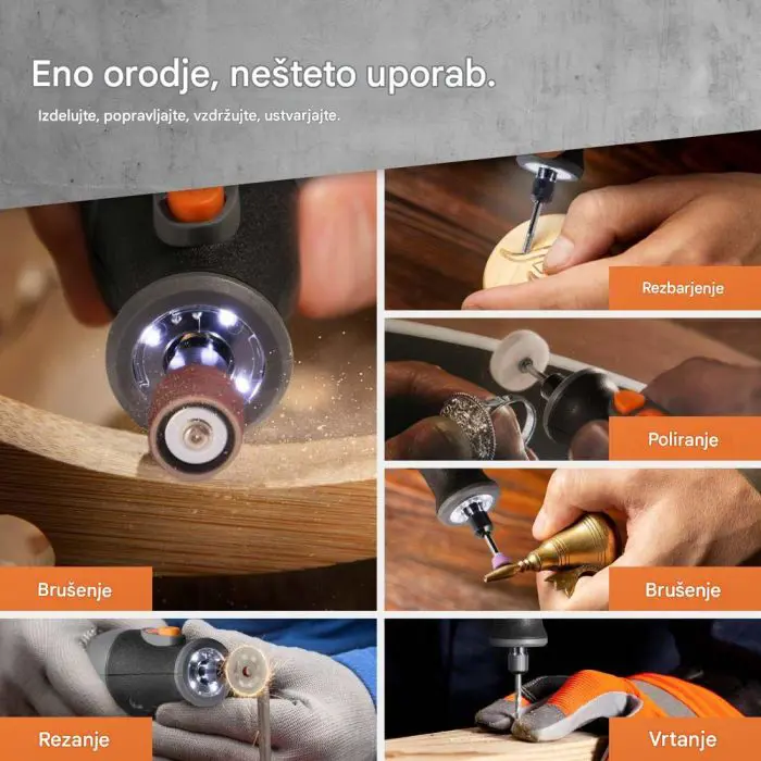 VonHaus večnamensko baterijsko rotacijsko orodje s kovčkom