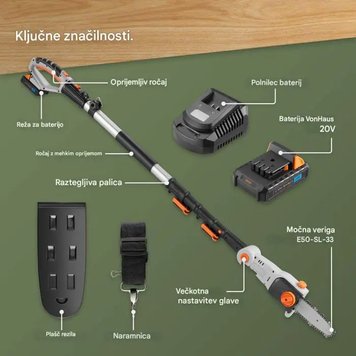 VONHAUS Wireless Telescopic Chainsaw 3519007