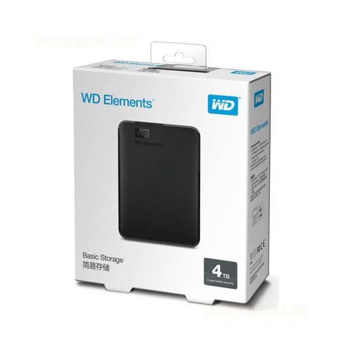WD Elements 4TB Portable 2,5", USB 3.0