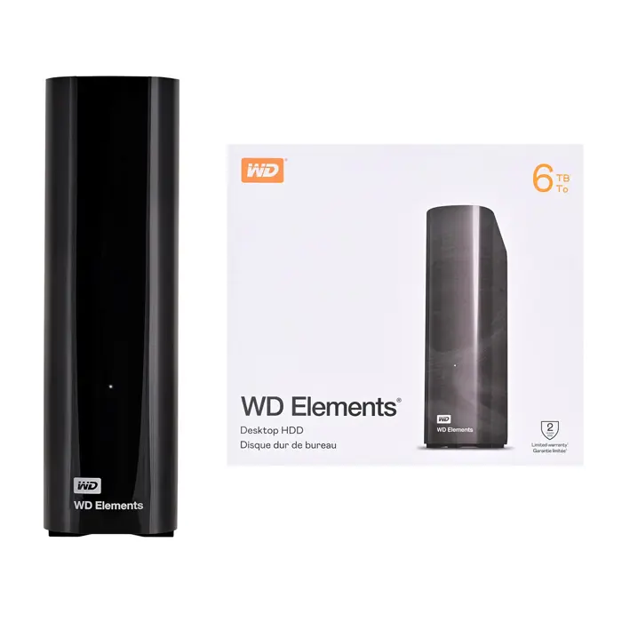Western Digital Elements WDBWLG0060HBK-EESN external hard drive 6 TB Micro-USB B 3.2 Gen 1 (3.1 Gen 1) Black