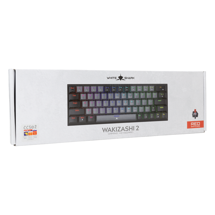 WHITE SHARK gaming tipkovnica GK-002712V2 WAKIZASHI-2 sivo/crna crv.sw.