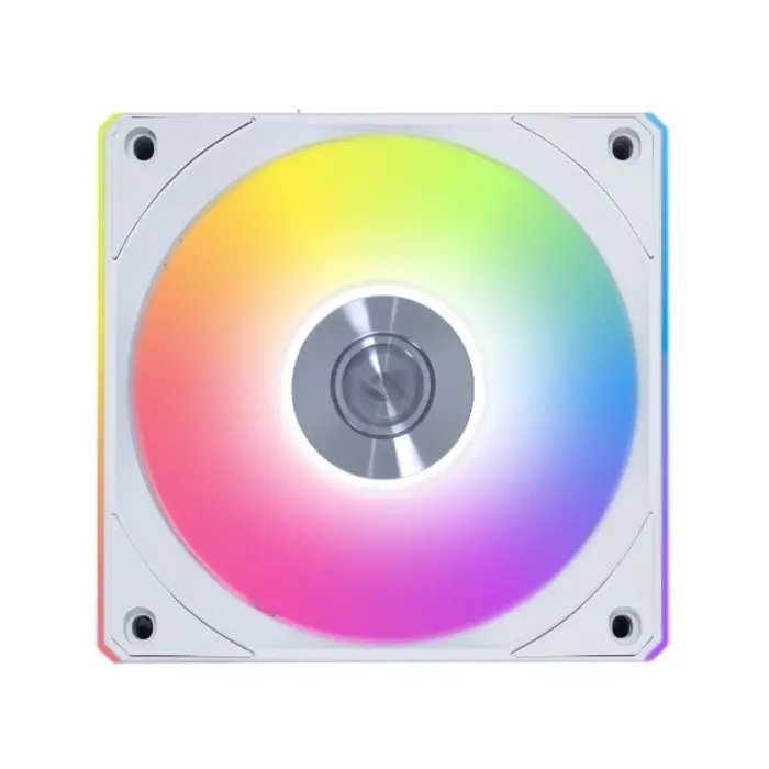 White wireless Lian Li UNI FAN 3-pack fan, 120mm