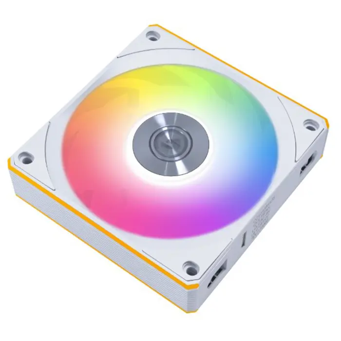 White wireless Lian Li UNI FAN 3-pack fan, 120mm